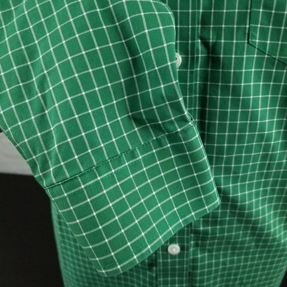 LL BEAN Mens Green Windowpane Sz M Traditional Fit - Picture 5 of 8